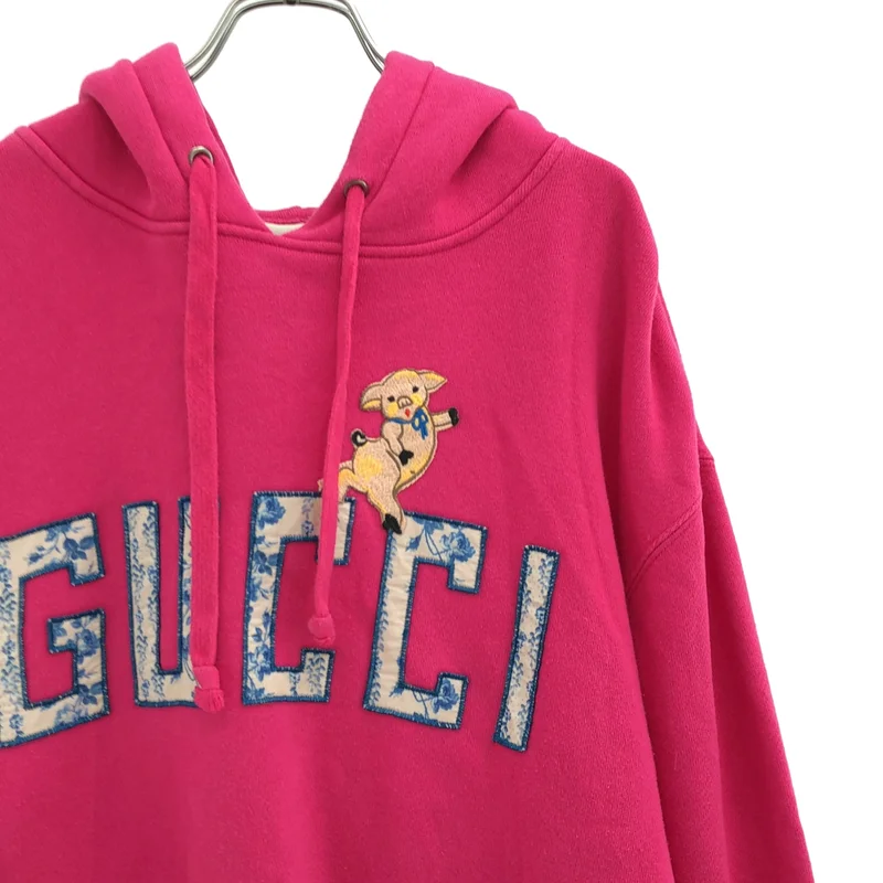 GUCCI / グッチ | 2018AW | ロゴ ピッグ刺しゅう パーカー | M | レディース