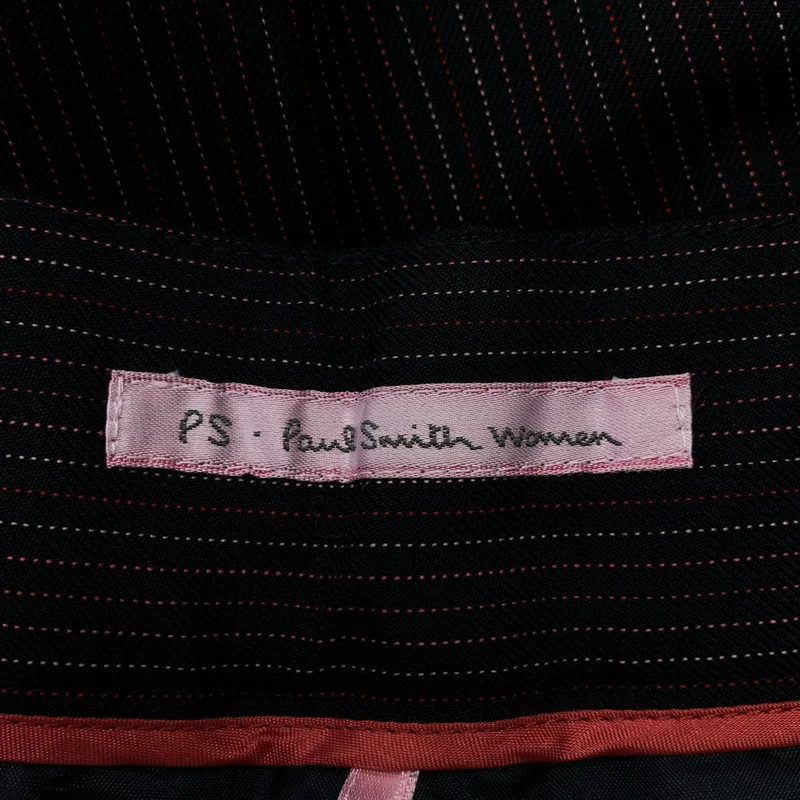 PS Paul Smith / ピーエスポールスミス | ウール ストライプ バックアジャスター スラックスパンツ | 38 | レディース