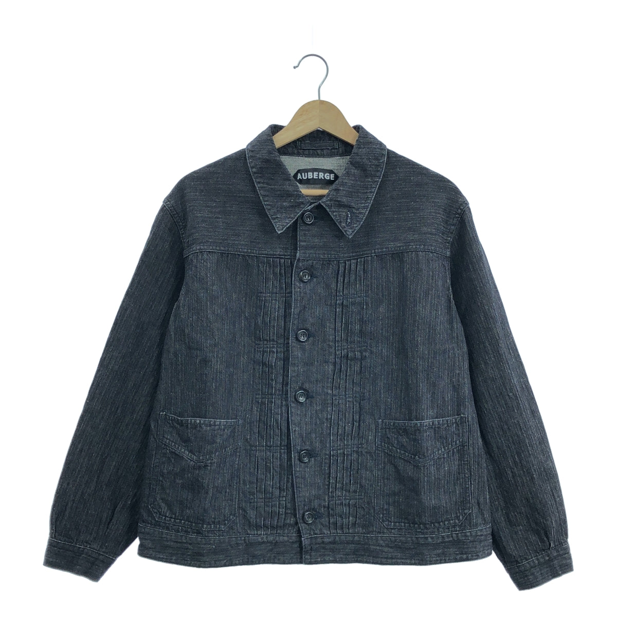 美品】 AUBERGE / オーベルジュ | シンチバック ブラック デニム