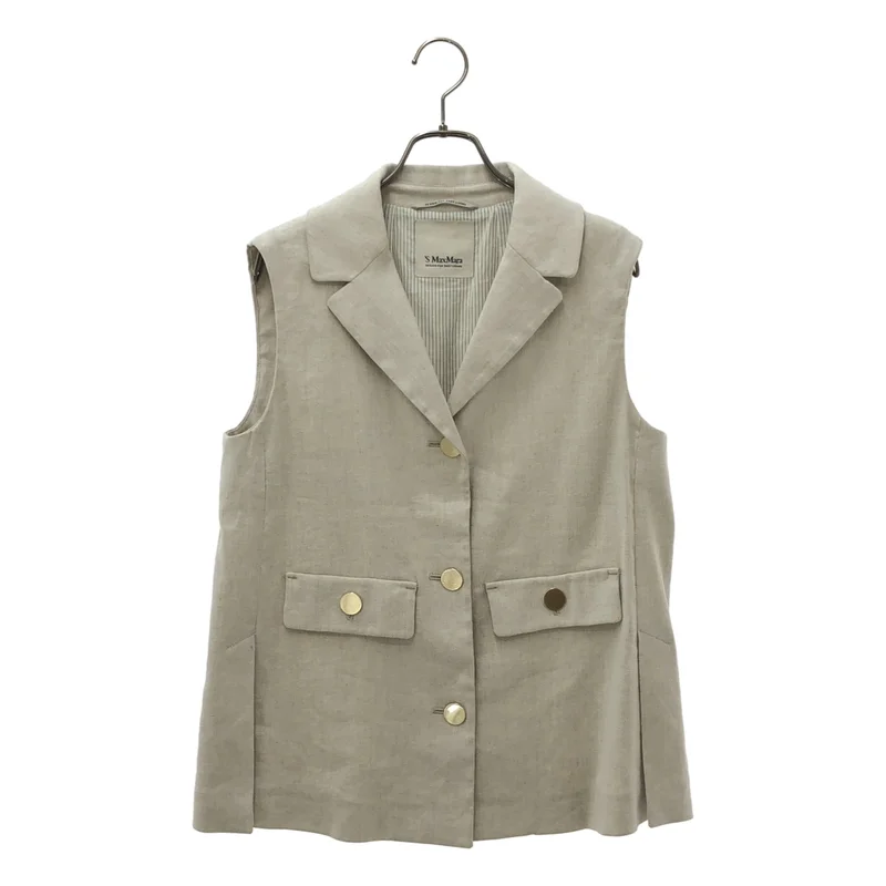 S MAX MARA / エスマックスマーラ | Caroline リネンストレッチジレ  25191510136 | 42 | レディース