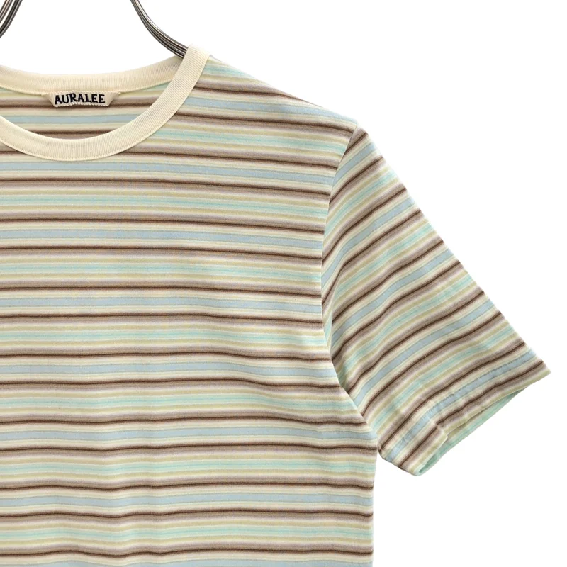 AURALEE / オーラリー | 2026SS | GRADIENT STRIPE JERSEY TEE Tシャツ_半袖 A26ST04GJ | 1 | レディース