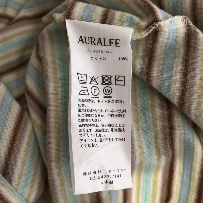 AURALEE / オーラリー | 2026SS | GRADIENT STRIPE JERSEY TEE Tシャツ_半袖 A26ST04GJ | 1 | レディース