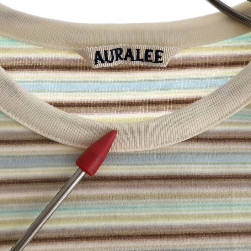 AURALEE / オーラリー | 2026SS | GRADIENT STRIPE JERSEY TEE Tシャツ_半袖 A26ST04GJ | 1 | レディース