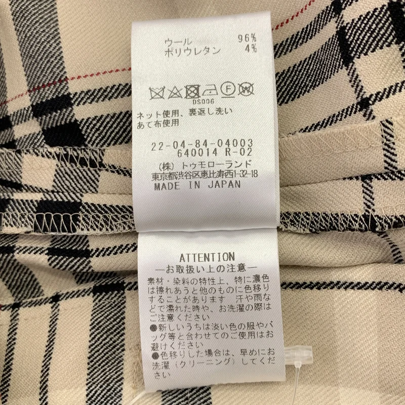 DES PRES / デプレ | ウールストレッチ チェック スラックスパンツ | 34 | レディース