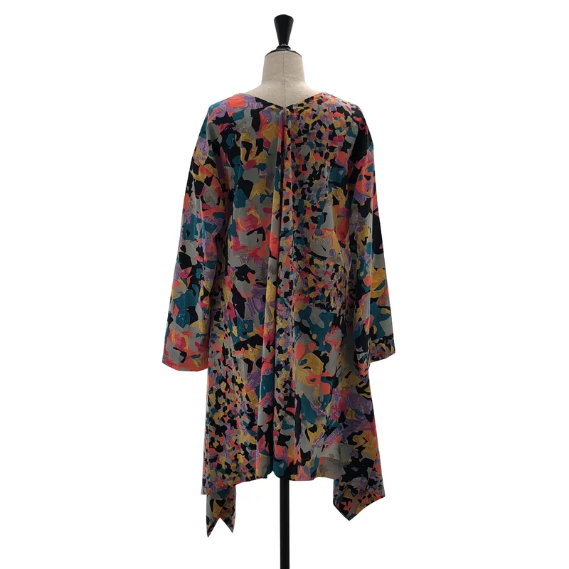ISSEY MIYAKE / イッセイミヤケ | 2020AW | 総柄 Vネックワンピース IM03FT068 | 2 | レディース