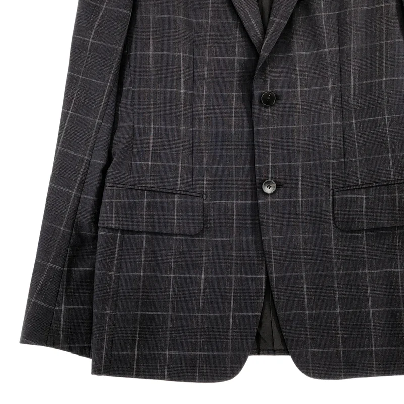 Ermenegildo Zegna / エルメネジルドゼニア | COUTURE ウール シルク チェック テーラードジャケット | 48 | メンズ