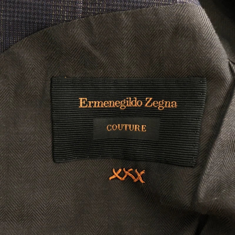 Ermenegildo Zegna / エルメネジルドゼニア | COUTURE ウール シルク チェック テーラードジャケット | 48 | メンズ