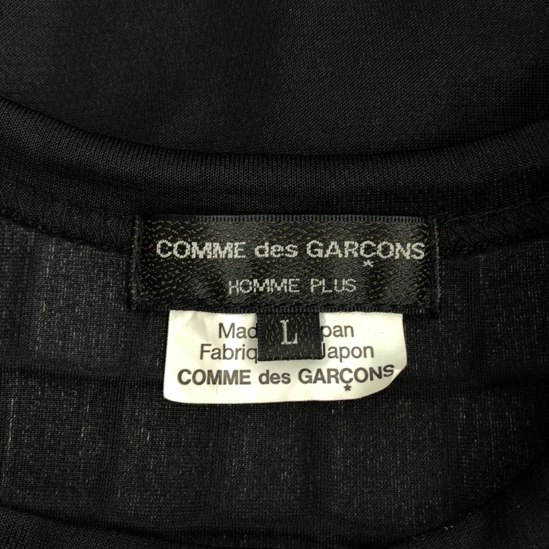 COMME des GARCONS HOMME PLUS / コムデギャルソンオムプリュス | 2019AW | フェイクレザー クロコ 型押し ドッキングTシャツ | L | メンズ