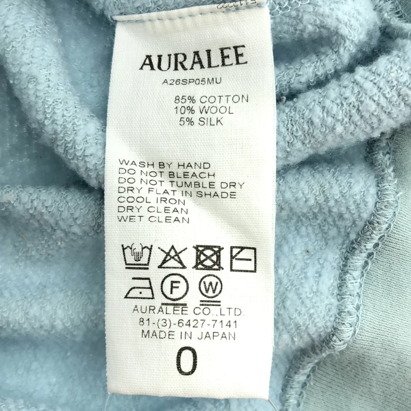 AURALEE / オーラリー | 2026SS | HIGH TWIST LIGHT SWEAT P/O / ウール コットン ハイツイスト ライトスウェットプルオーバー | 0 | レディース