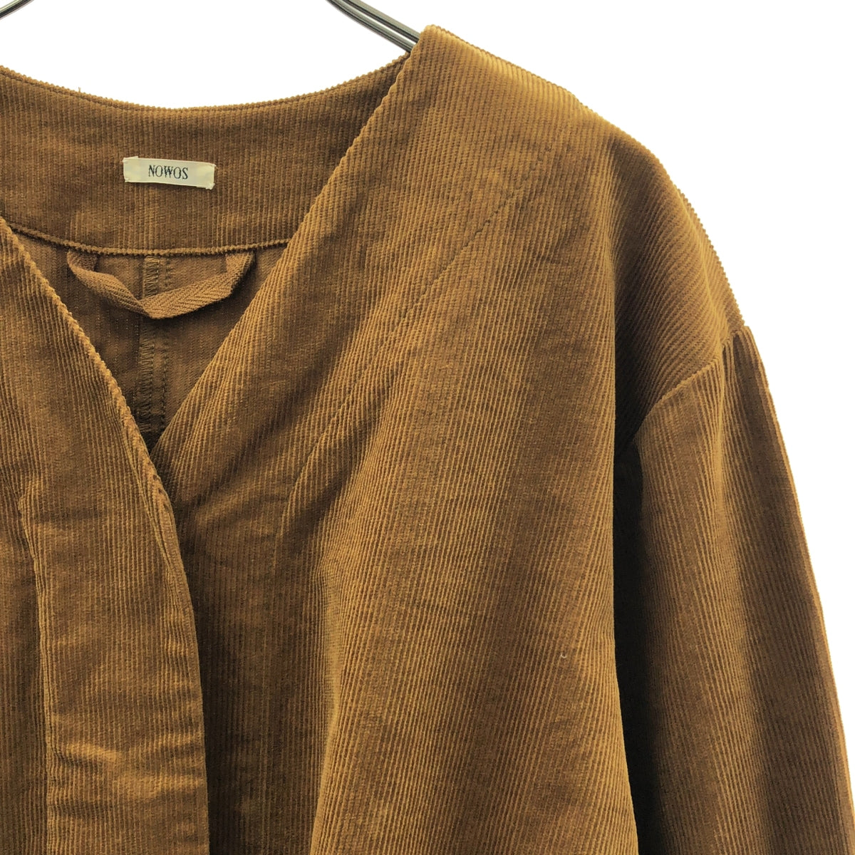 NOWOS / ノーウォス | roving knit cardigan / ウール ニット カーディガン | F | ブラウン | レディース 新品 nowos シェットランドカーディガン ノーウォスの通販 by