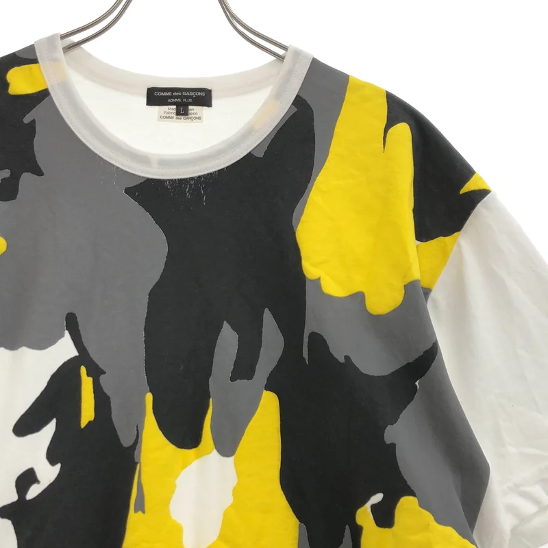 COMME des GARCONS HOMME PLUS / コムデギャルソンオムプリュス | 2017AW | カモフラージュ サイドベルト ロングTシャツ | L | メンズ