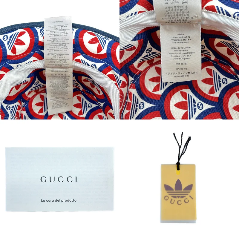 GUCCI / グッチ | × adidas Bucket Hat 総柄 バケットハット 帽子 | S | その他