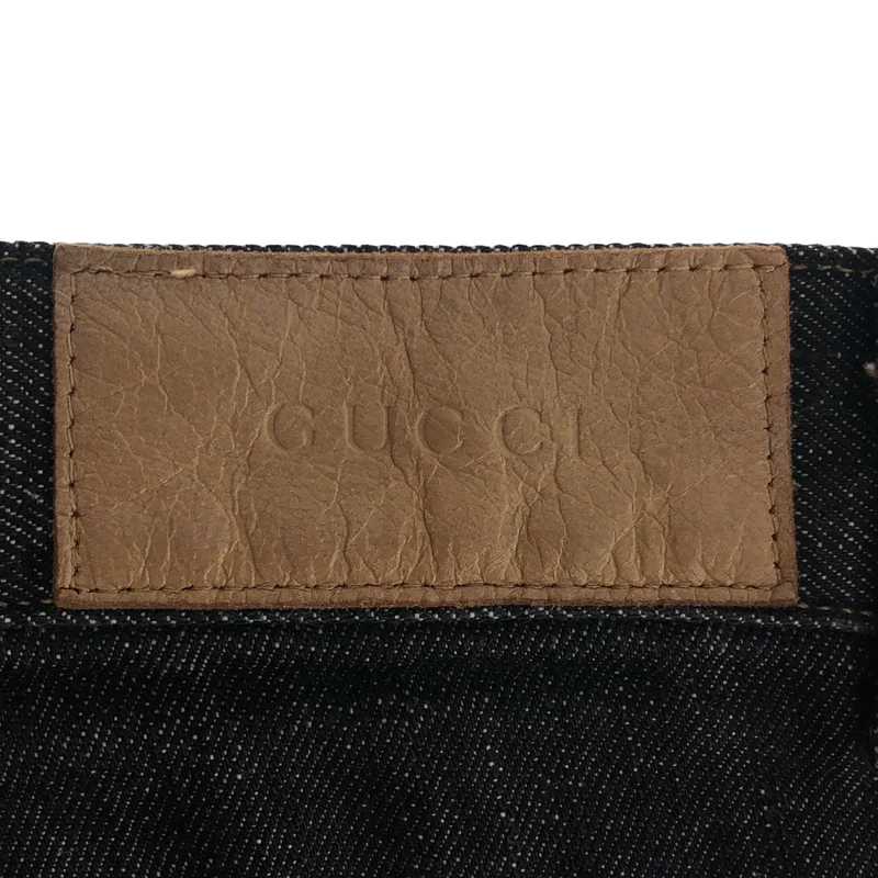 GUCCI / グッチ | トムフォード期 ロマンティックG エンブロイダリー デニムパンツ | 48 | メンズ