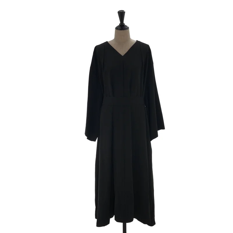 foufou / フーフー | THE DRESS #07 drape v neck dress / ドレープ Vネックドレス | 0 | レディース