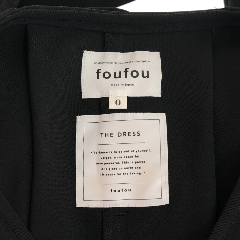 foufou / フーフー | THE DRESS #07 drape v neck dress / ドレープ Vネックドレス | 0 | レディース