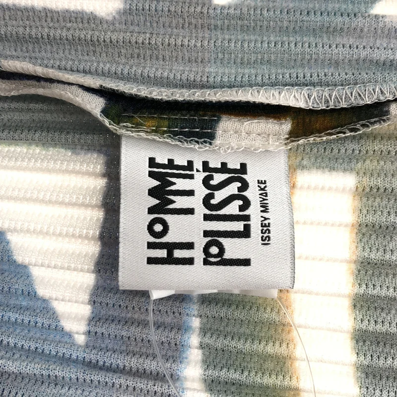 HOMME PLISSE ISSEY MIYAKE / オムプリッセイッセイミヤケ | 総柄プリント プリーツ ノーカラーシャツ HP91JJ166 | 3 | メンズ