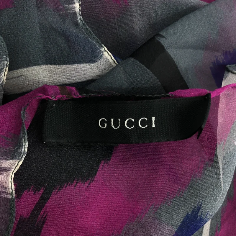 GUCCI / グッチ | シルク GG 総柄 大判スカーフ |