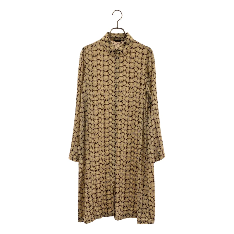 marimekko / マリメッコ | BETTINA PIKKUINEN UNIKKO シルク ウニッコ シャツワンピース | 34 | レディース