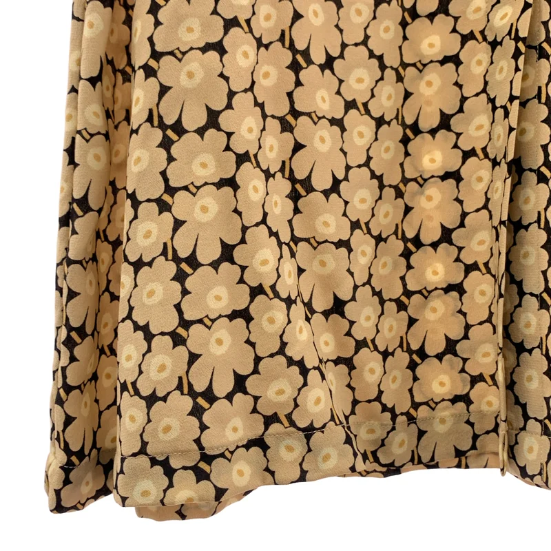 marimekko / マリメッコ | BETTINA PIKKUINEN UNIKKO シルク ウニッコ シャツワンピース | 34 | レディース
