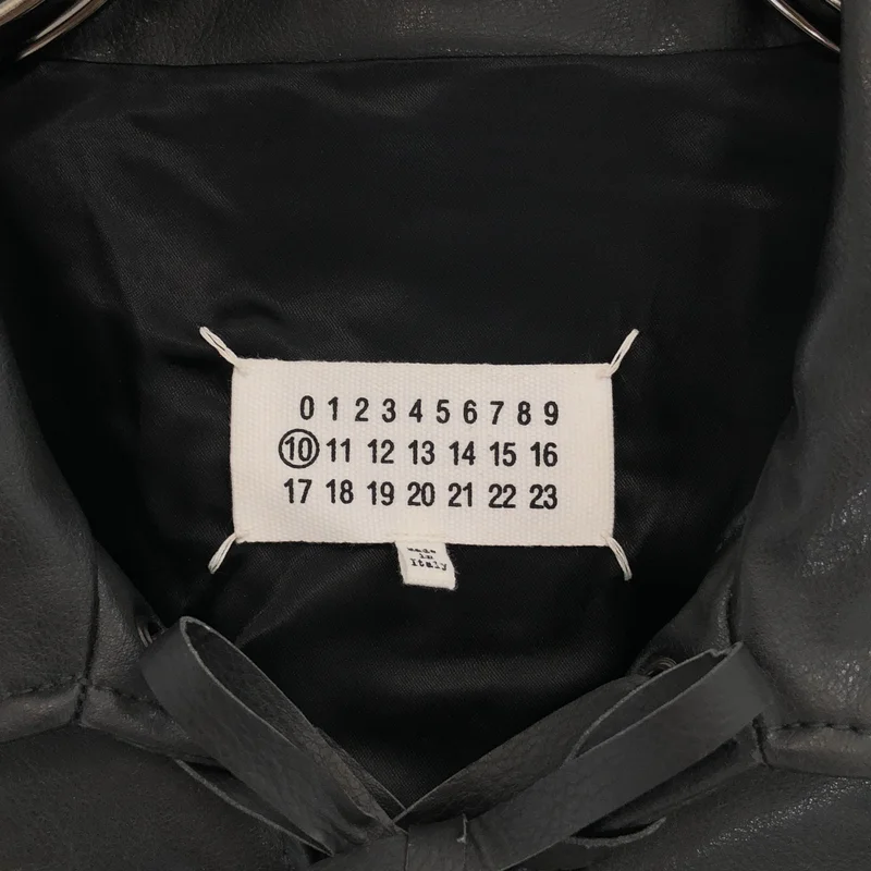 Maison Margiela / メゾンマルジェラ | 2021AW | レースアップ プルオーバー レザー ジャケット | 46 | メンズ