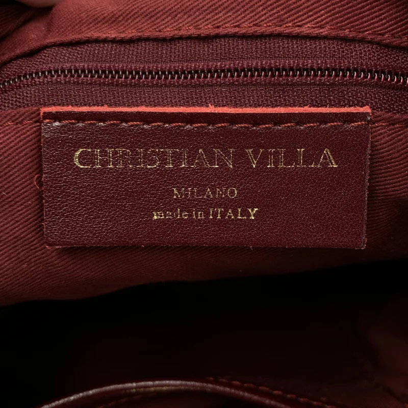 CHRISTIAN VILLA / クリスチャンヴィラ | レザー 巾着 ショルダーバッグ |