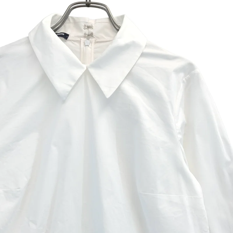 JIL SANDER NAVY / ジルサンダーネイビー | コットン レギュラーカラー ブラウス | 34 | レディース