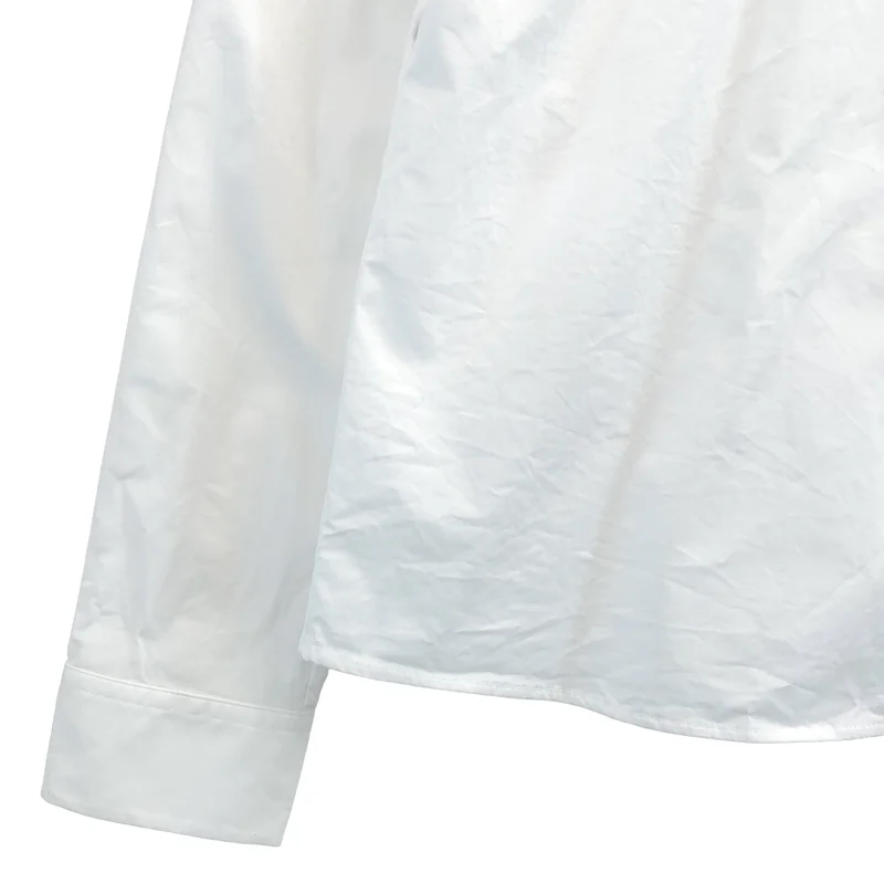 JIL SANDER NAVY / ジルサンダーネイビー | コットン レギュラーカラー ブラウス | 34 | レディース