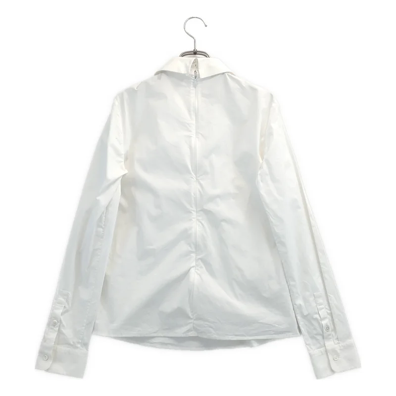 JIL SANDER NAVY / ジルサンダーネイビー | コットン レギュラーカラー ブラウス | 34 | レディース