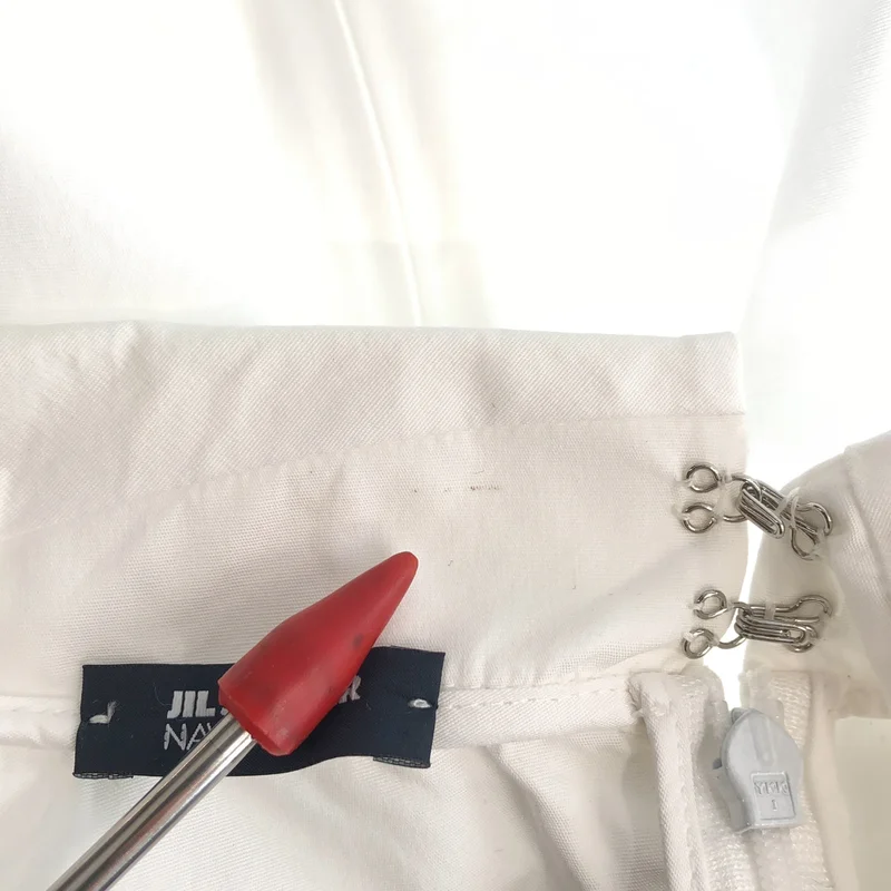 JIL SANDER NAVY / ジルサンダーネイビー | コットン レギュラーカラー ブラウス | 34 | レディース