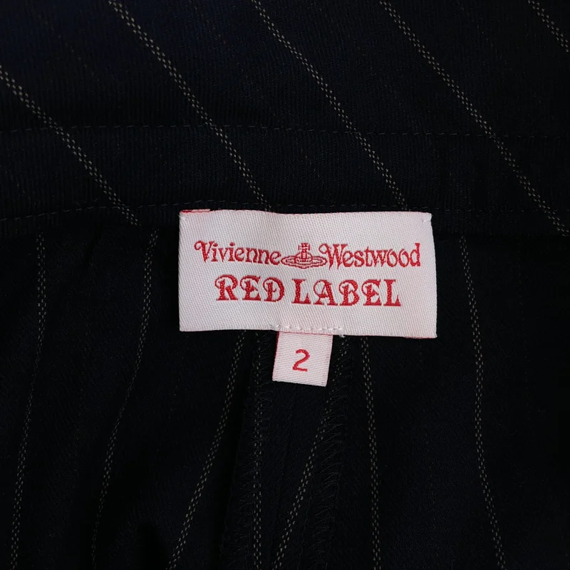 VIVIENNE WESTWOOD RED LABEL / ヴィヴィアンウエストウッドレッドレーベル | ストライプ アシンメトリーパンツ 16-01-772006 | 2 | レディース