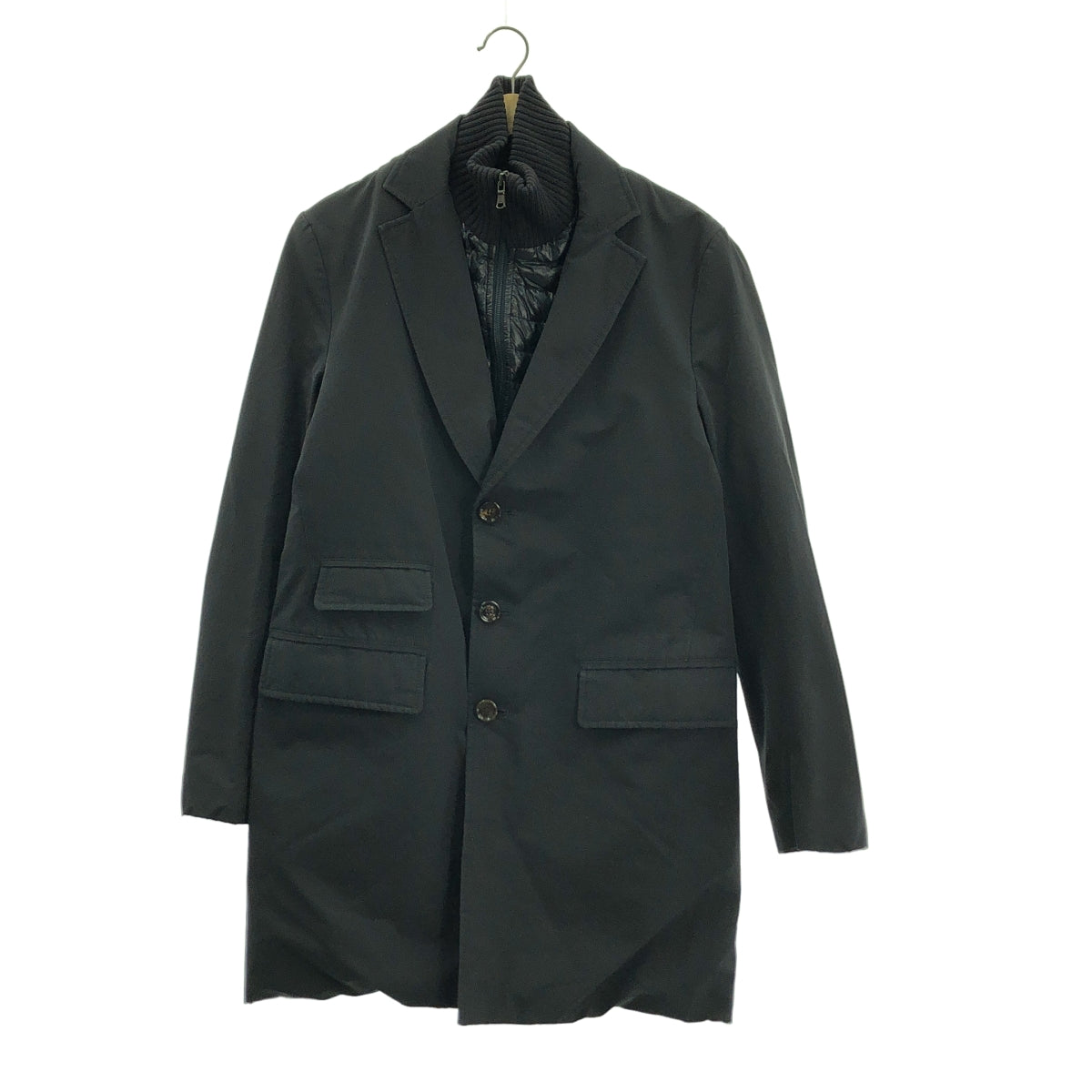 MONCLER / モンクレール | LESPARRE レスパール レイヤード ダウンコート | 1 | ブラック | メンズ MONCLER / モンクレール | LESPARRE レスパール レイヤード ダウン