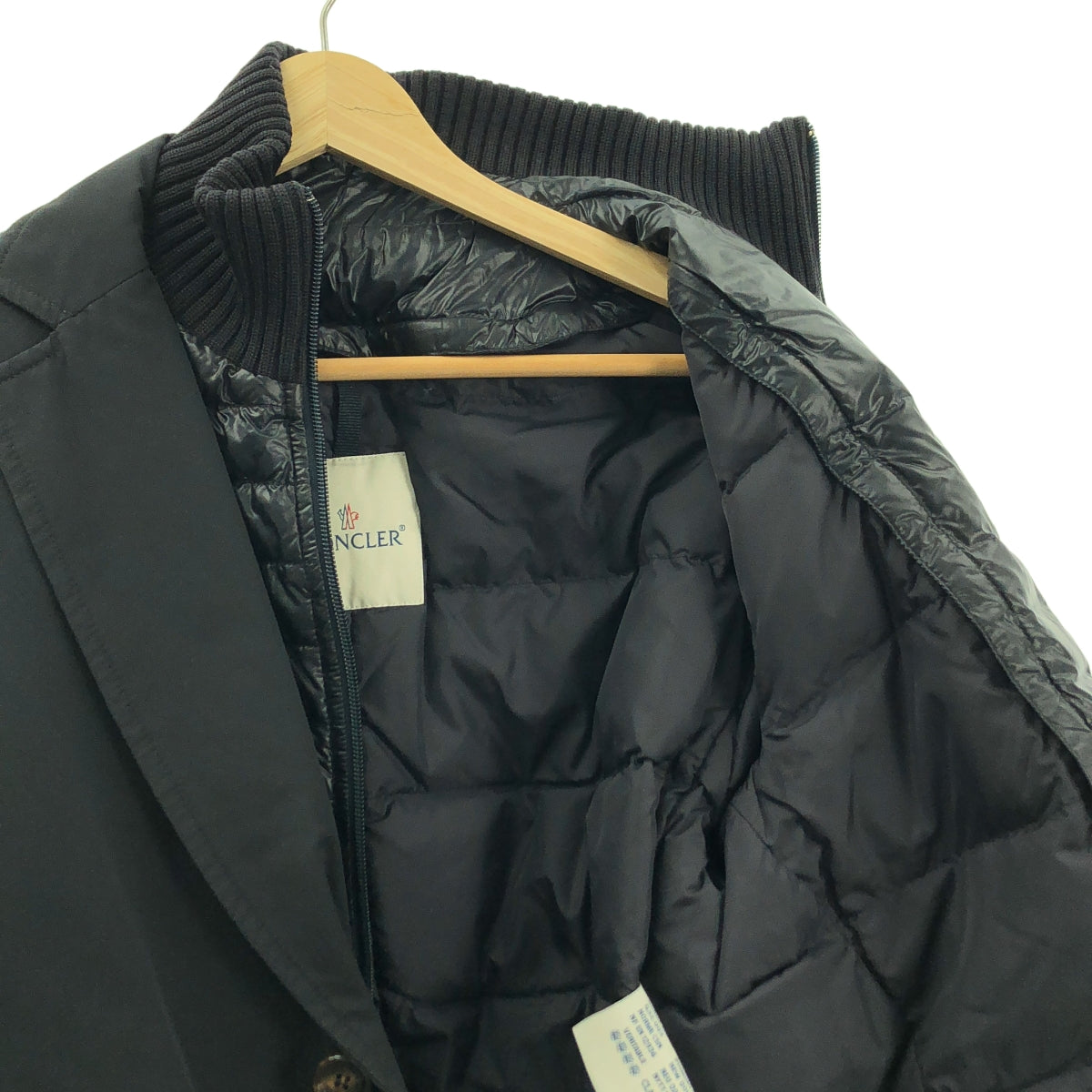 MONCLER / モンクレール | LESPARRE レスパール レイヤード ダウンコート | 1 | ブラック | メンズ MONCLER / モンクレール | LESPARRE レスパール レイヤード ダウン