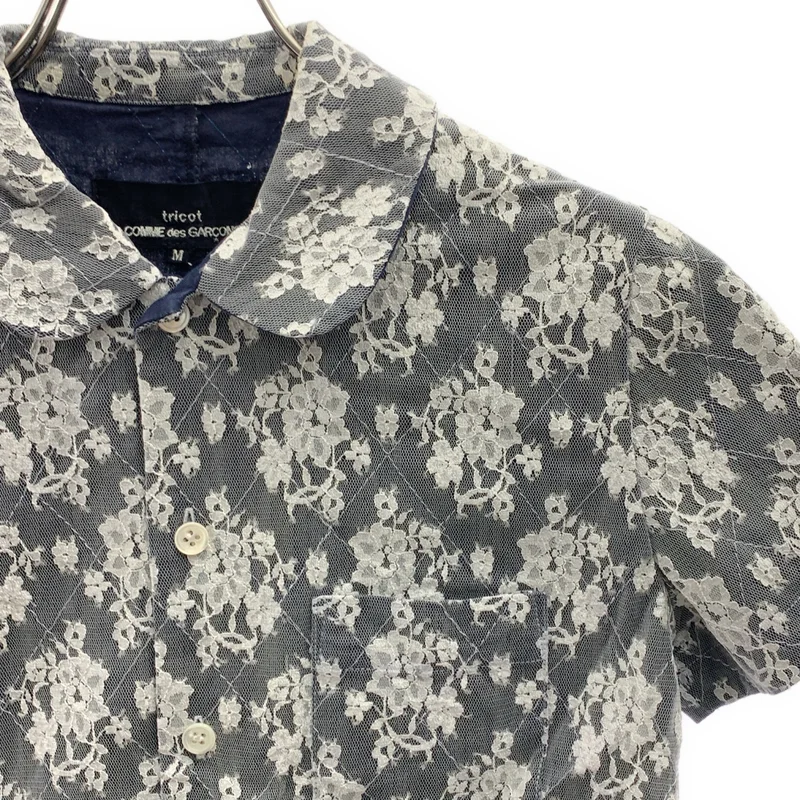 tricot COMME des GARCONS / トリココムデギャルソン | 1999AW | フラワー レース 丸襟 シャツ ブラウス | M | レディース