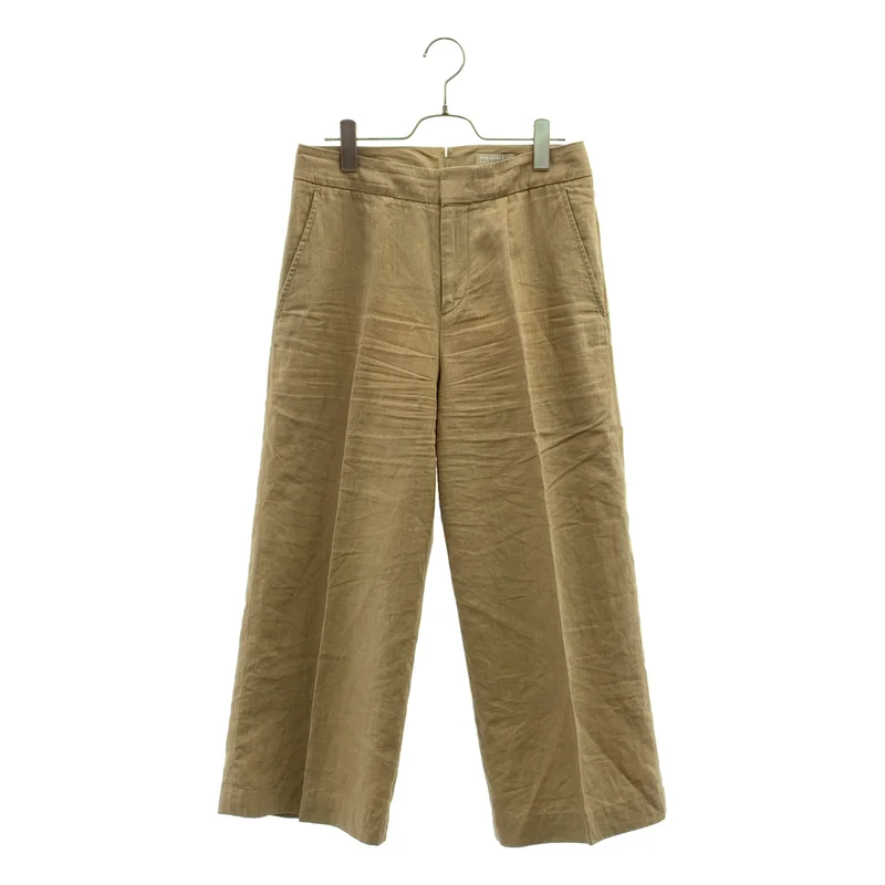 MARGARET HOWELL / マーガレットハウエル | HIGH DENSE LINEN TROUSER リネン ワイドパンツ | 3 | レディース
