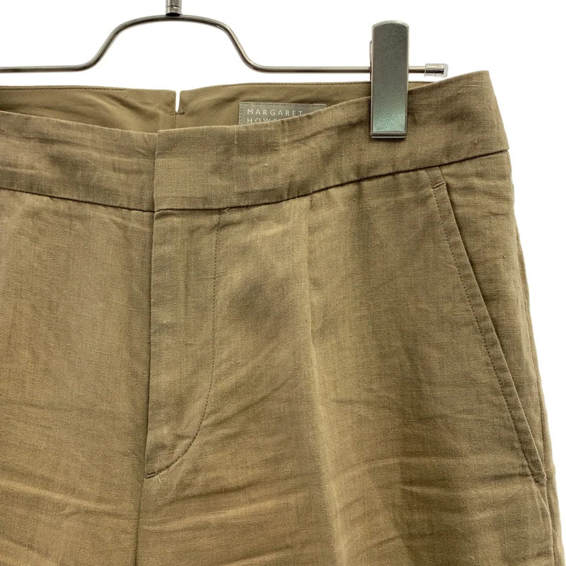 MARGARET HOWELL / マーガレットハウエル | HIGH DENSE LINEN TROUSER リネン ワイドパンツ | 3 | レディース