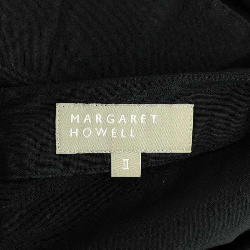 MARGARET HOWELL / マーガレットハウエル | シルク コットン ギャザー ボリューム ワンピース | 2 | レディース