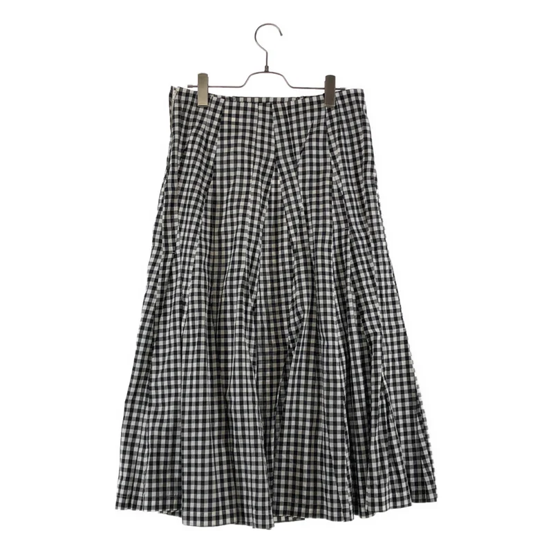 AD2000コムデギャルソン ロングスカート チェック柄 ウエストゴム インナー tricot COMME des GARCONS / トリココムデギャルソン | AD2000