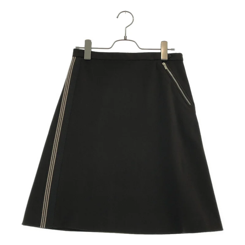 miu miu / ミュウミュウ | 2025 | Knitted skirt サイドライン ニット スカート | 38 | レディース