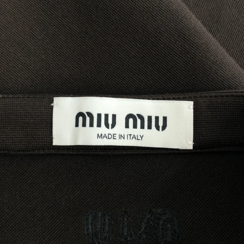 miu miu / ミュウミュウ | 2025 | Knitted skirt サイドライン ニット スカート | 38 | レディース