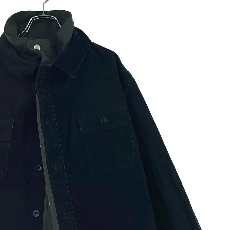 【美品】  sacai / サカイ | Corduroy Mix Jacket コーデュロイ ミックス ジャケット | 1 | ブラック/カーキ | メンズ sacai / サカイ | Corduroy Mix Jacket コーデュロイ ミックス