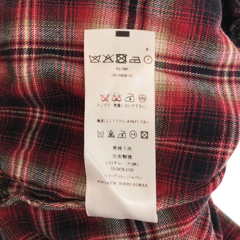 Louis Vuitton / ルイヴィトン | コットン チェック モノグラム ショートスリーブ フランネルシャツ | 38 | レディース