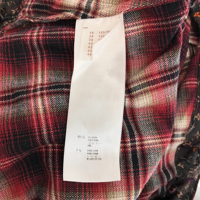 Louis Vuitton / ルイヴィトン | コットン チェック モノグラム ショートスリーブ フランネルシャツ | 38 | レディース