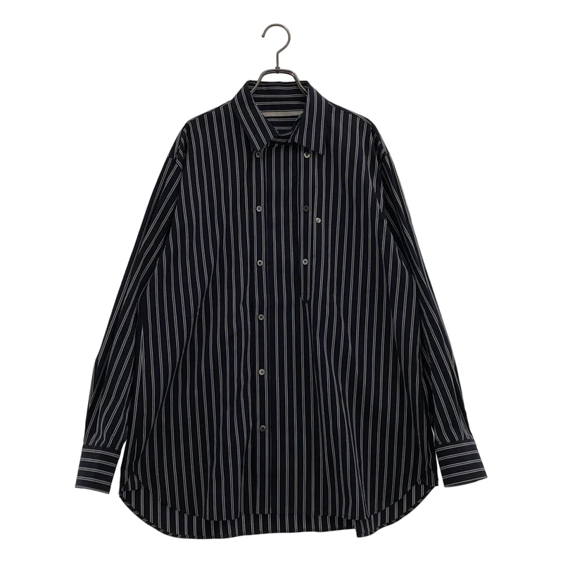 Tamme / タム | DOUBLE FRONT SHIRT / ストライプ ダブルフロントシャツ | 1 | メンズ