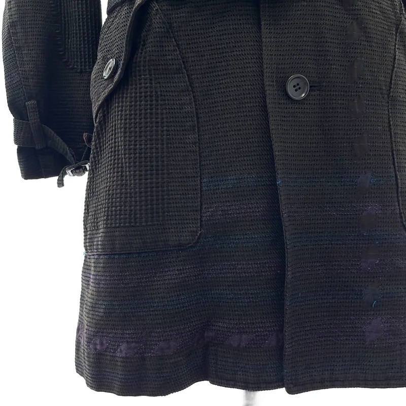 ISSEY MIYAKE MEN / イッセイミヤケメン | 2007AW | 刺し子 製品染め トレンチコート | 2 | メンズ
