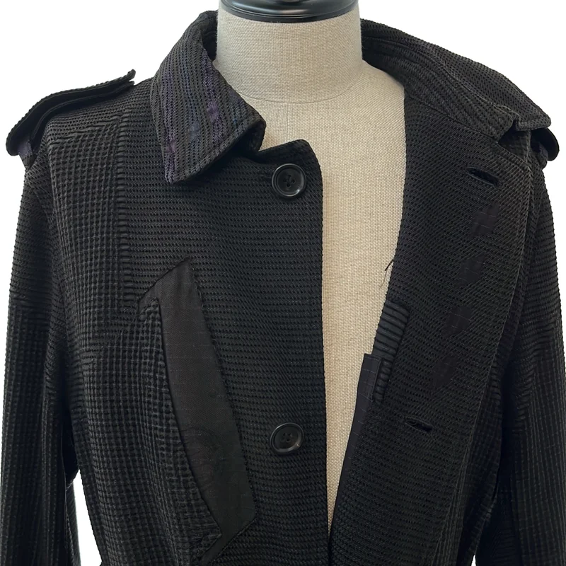 ISSEY MIYAKE MEN / イッセイミヤケメン | 2007AW | 刺し子 製品染め トレンチコート | 2 | メンズ