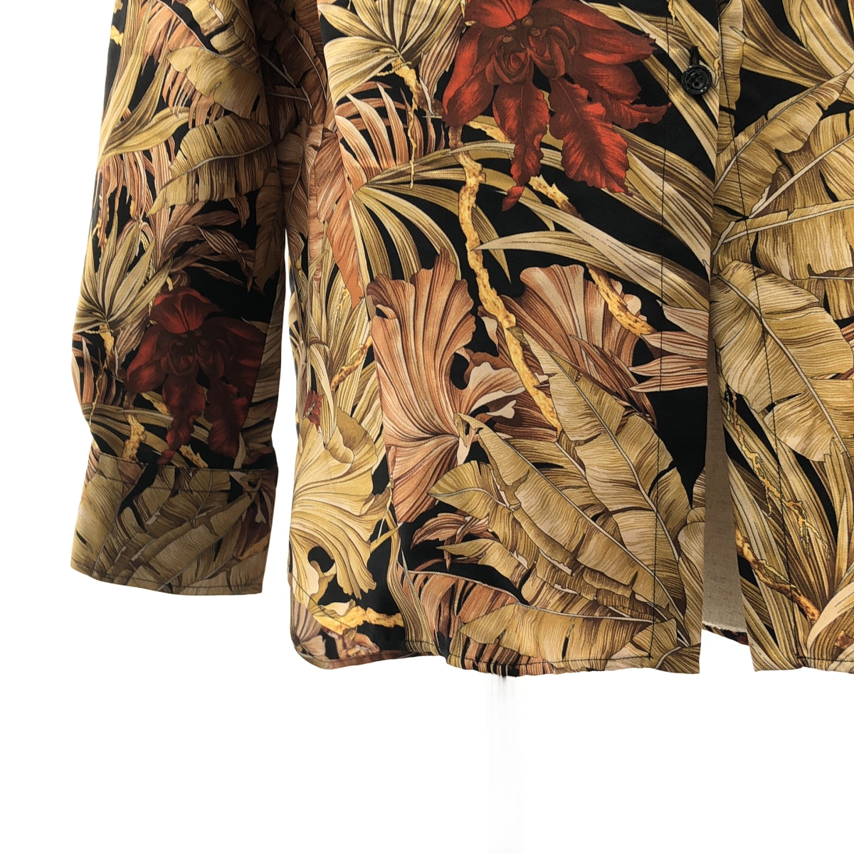 【美品】  Salvatore Ferragamo / サルヴァトーレフェラガモ | silk 100％ / シルク 総柄 オーバー シャツ ブラウス | 40 | マルチカラー | レディース 美品】 Salvatore Ferragamo / サルヴァトーレフェラガモ | silk 100