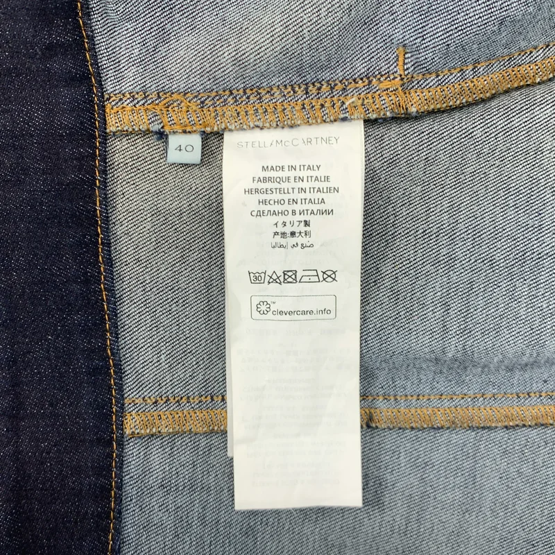 STELLA McCARTNEY / ステラマッカートニー | ビッグフリル バックジップ デニム ワンピース |