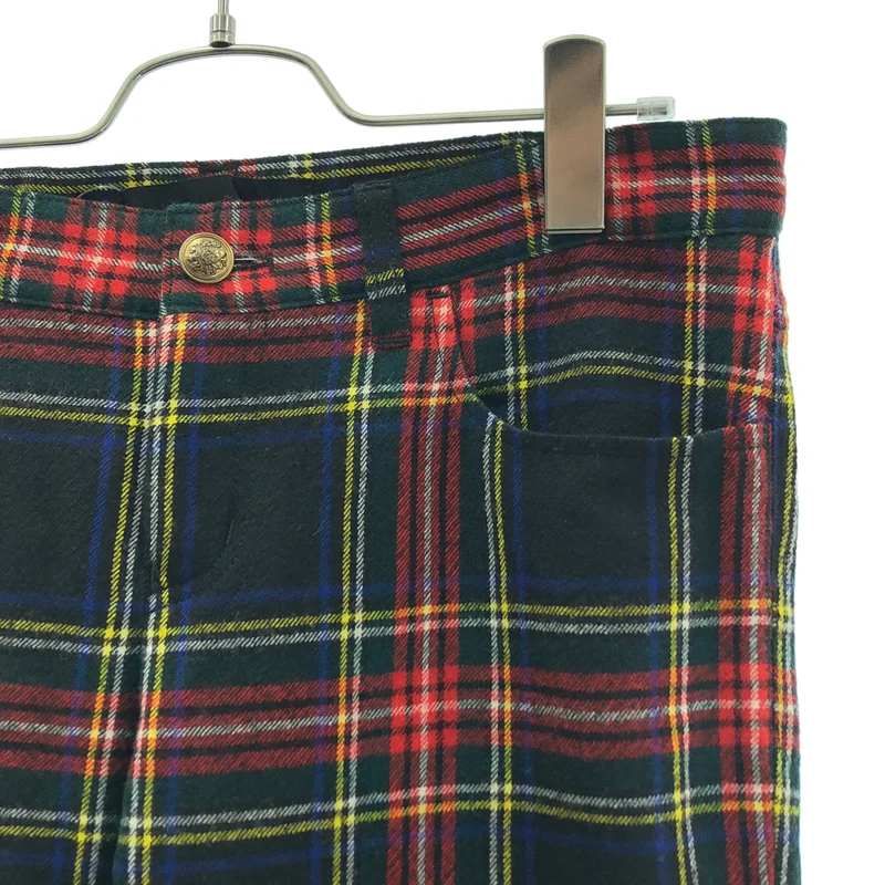 tricot COMME des GARCONS / トリココムデギャルソン | 2011AW | ウール タータンチェック 裾金ボタン スリット パンツ | M | レディース