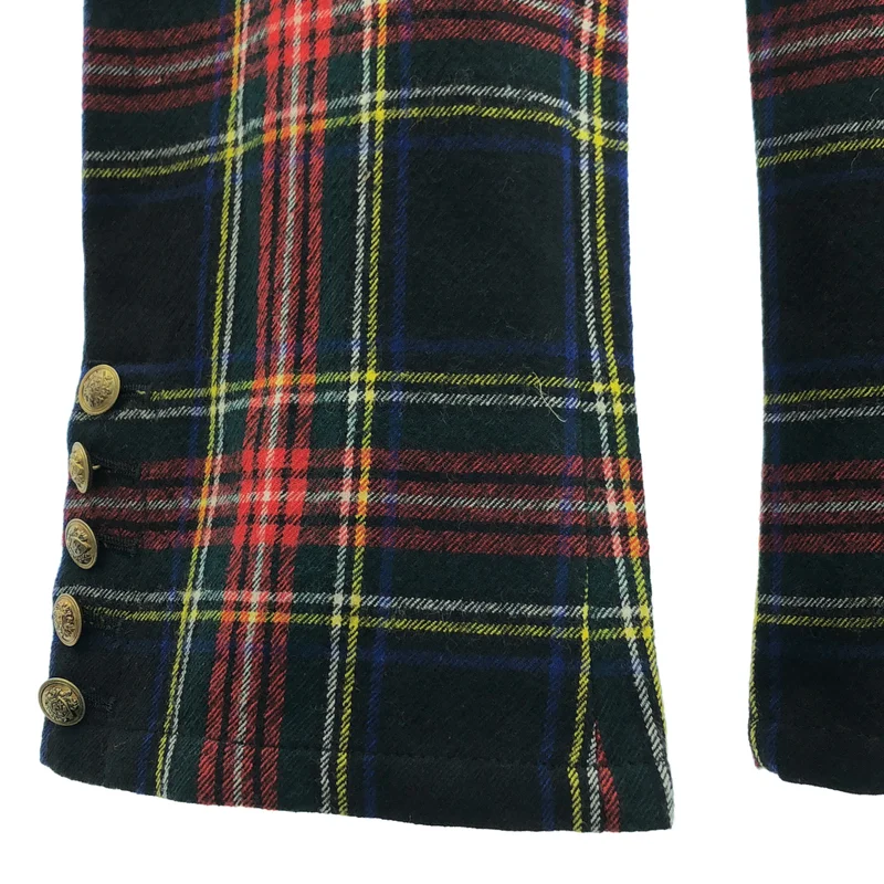 tricot COMME des GARCONS / トリココムデギャルソン | 2011AW | ウール タータンチェック 裾金ボタン スリット パンツ | M | レディース