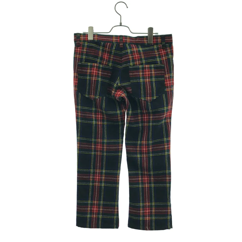 tricot COMME des GARCONS / トリココムデギャルソン | 2011AW | ウール タータンチェック 裾金ボタン スリット パンツ | M | レディース